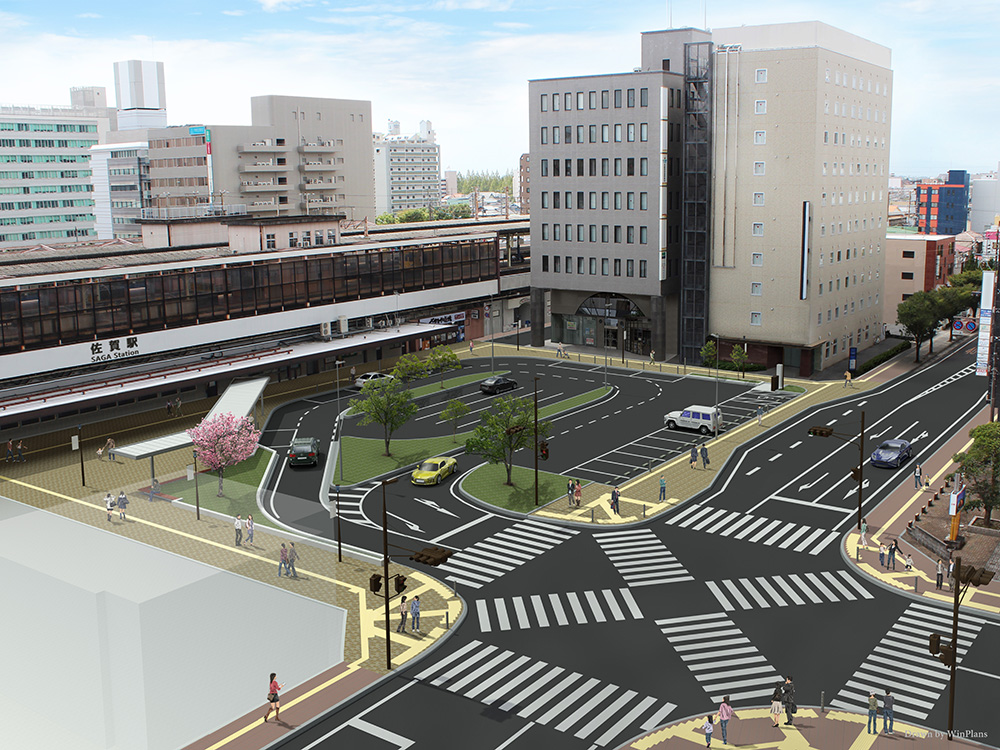 北口駅前広場完成イメージ